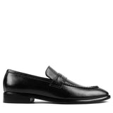 Manzoni Handmade Quarto Black Leather Loafers