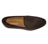 Manzoni Handmade Dark Brown Suede Leather Loafers