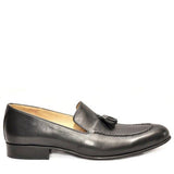 Manzoni Handmade Fiuggi Black Leather Loafers