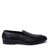 Manzoni Handmade Trebbia Crocodile Leather Loafers