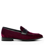Manzoni Handmade Burgundy Penny Loafers