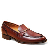 Manzoni Handmade Classic Red & Brown Leather Loafers