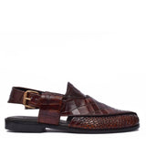 Manzoni Handmade Felice Crocodile Style Sandals