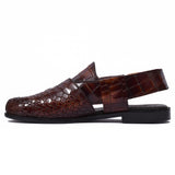 Manzoni Handmade Felice Crocodile Style Sandals