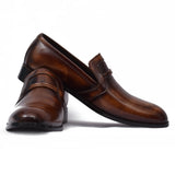 Manzoni Handmade Terme Leather Loafers