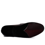 Manzoni Handmade Double B Buckle Style Leather Loafers