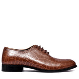 Manzoni Handmade Senago Crocodile Style Oxfords