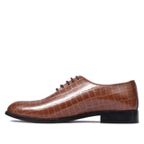 Manzoni Handmade Senago Crocodile Style Oxfords