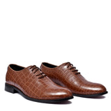 Manzoni Handmade Senago Crocodile Style Oxfords