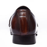 Manzoni Handmade Classic Red & Brown Leather Loafers