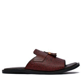 Manzoni Handmade Stin Leather Slipper For Men