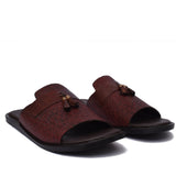 Manzoni Handmade Stin Leather Slipper For Men