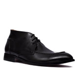 Manzoni Handmade Recco Black Leather Chukka Boots