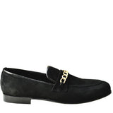 Manzoni Handmade Gennaro Suede Chain Loafers