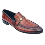 Manzoni Luxury Handmade Painted brown loafers - Manzoni