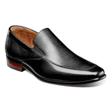 Manzoni Handmade Venetian Slip-On Black Leather Loafers