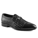 Manzoni Handmade Buckle Style Leather Loafers