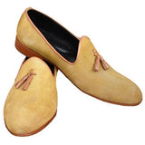 Manzoni Handmade Coffee Brown Suede Leather - Manzoni