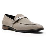 Manzoni Handmade Taupe Mesh Loafers