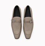 Manzoni Handmade Taupe Mesh Loafers