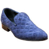 Manzoni Handmade Blue Suede Leather - Manzoni