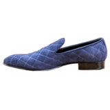 Manzoni Handmade Blue Suede Leather - Manzoni