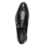 Manzoni Handmade Quarto Black Leather Loafers