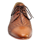 Manzoni Handmade Knitted Men Leather Stylish - Manzoni