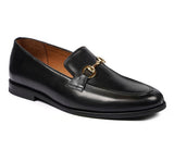 Manzoni Handmade Paola Black Leather Loafers