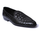 Manzoni Handmade Trebbia Crocodile Leather Loafers
