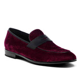 Manzoni Handmade Burgundy Penny Loafers