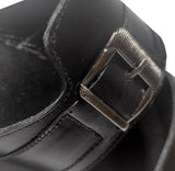 Manzoni Handmade Black Leather Sandals For Men