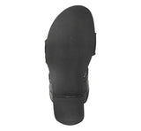 Manzoni Handmade Black Leather Sandals For Men