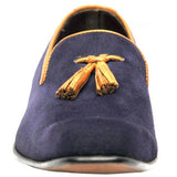 Manzoni Handmade Blue Casual Suede Leather - Manzoni