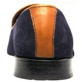 Manzoni Handmade Blue Casual Suede Leather - Manzoni