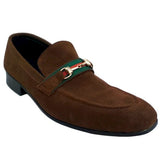 Manzoni Handmade Brown Seude Monk-Strap Loafers - Manzoni