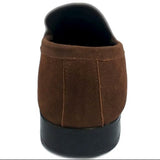 Manzoni Handmade Brown Seude Monk-Strap Loafers - Manzoni