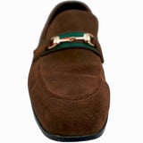 Manzoni Handmade Brown Seude Monk-Strap Loafers - Manzoni